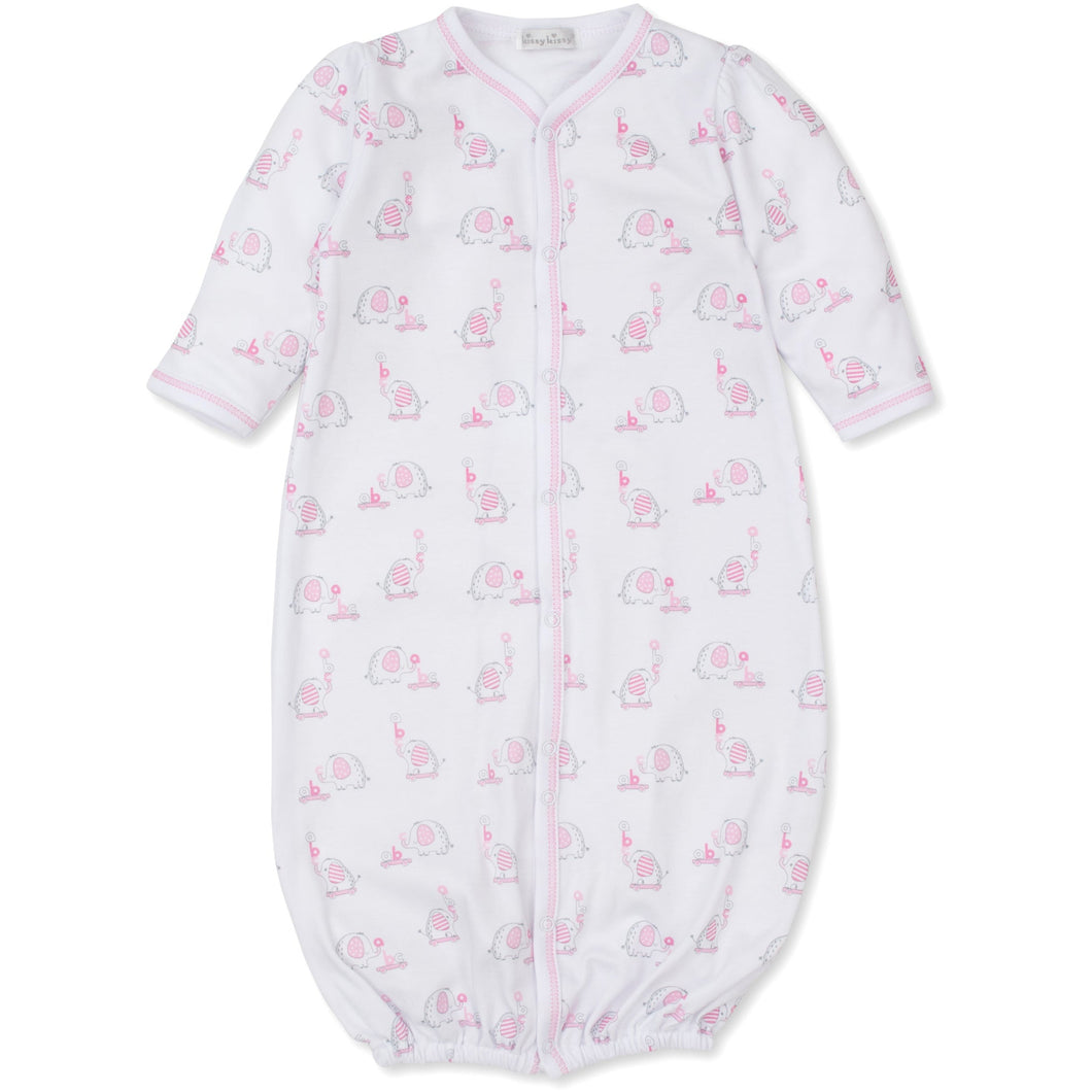 Elephant ABC's Convertible Gown- Pink
