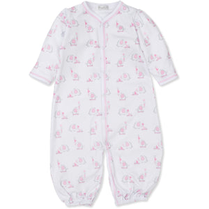 Elephant ABC's Convertible Gown- Pink