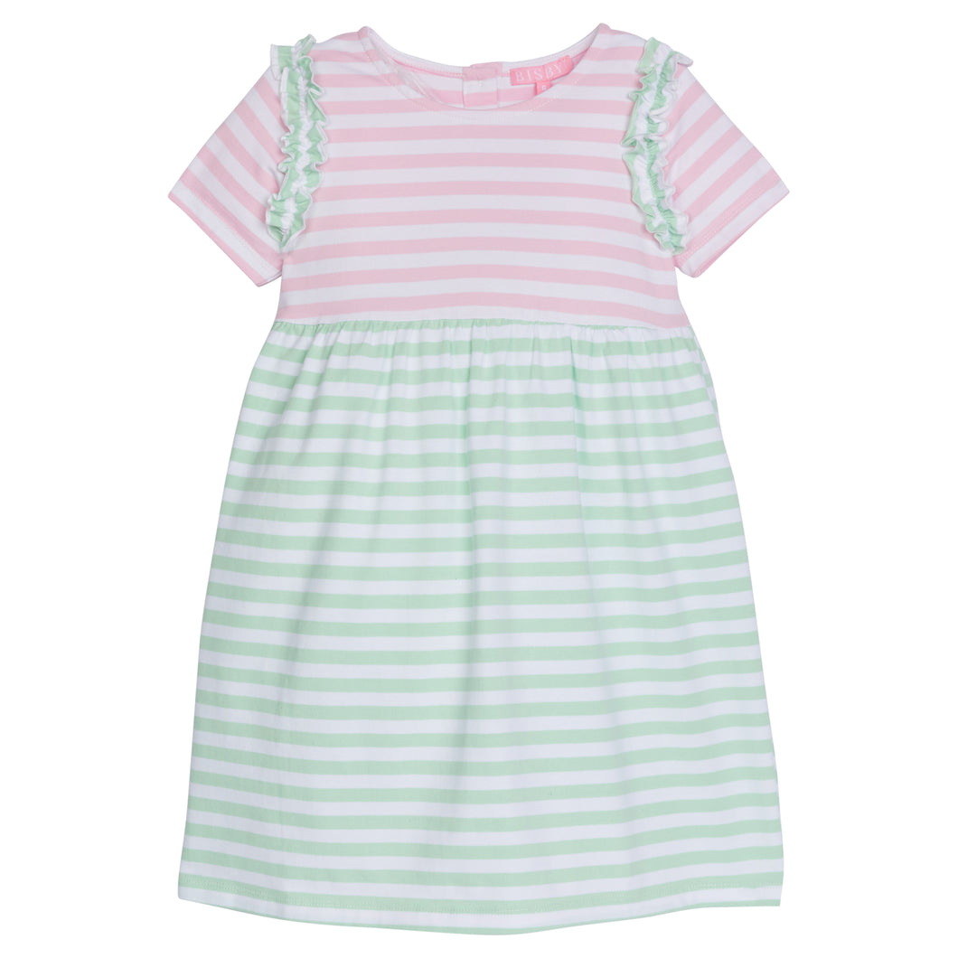 Pink & Green Stripe Helen Dress