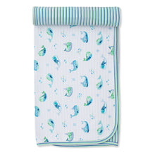 Load image into Gallery viewer, Watercolor Whales Print Reversible Blanket
