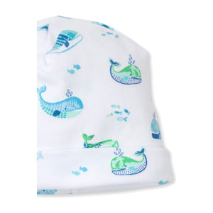 Watercolor Whales Print Hat