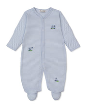 Load image into Gallery viewer, Golf Championship Stripe Blue Zip Footie