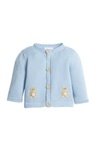 Load image into Gallery viewer, Blue Teddy Bear Crochet Sweater