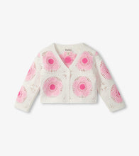 Load image into Gallery viewer, Pink & Cream Flower Crochet Shrug