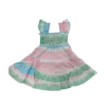 Load image into Gallery viewer, Ombre Seersucker Stripe Twirl Dress
