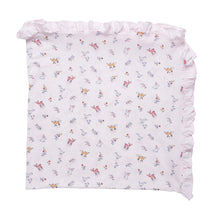 Load image into Gallery viewer, Woodsy Tale Ruffle Swaddle Blanket- Pink