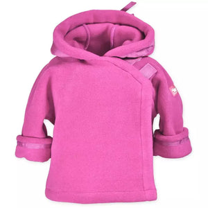 Widgeon Hooded Fleece Jacket-Bright Pink w/ Dot Ribbon