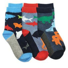 Load image into Gallery viewer, Boys Crew Socks - Water Animals 1pr