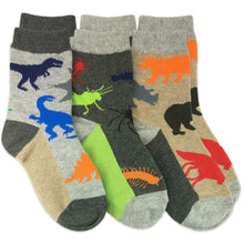 Load image into Gallery viewer, Boys Crew Socks - Land Animals 1pr