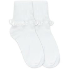 Load image into Gallery viewer, Girls Satin Weave Lace Socks
