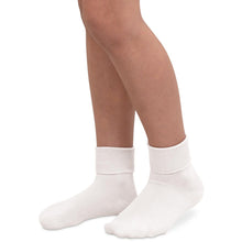 Load image into Gallery viewer, Unisex Turn Cuff Socks - White

