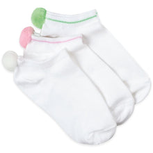 Load image into Gallery viewer, Pom Pom Low Cut Socks- White