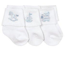Load image into Gallery viewer, Boys Applique Socks- Blue