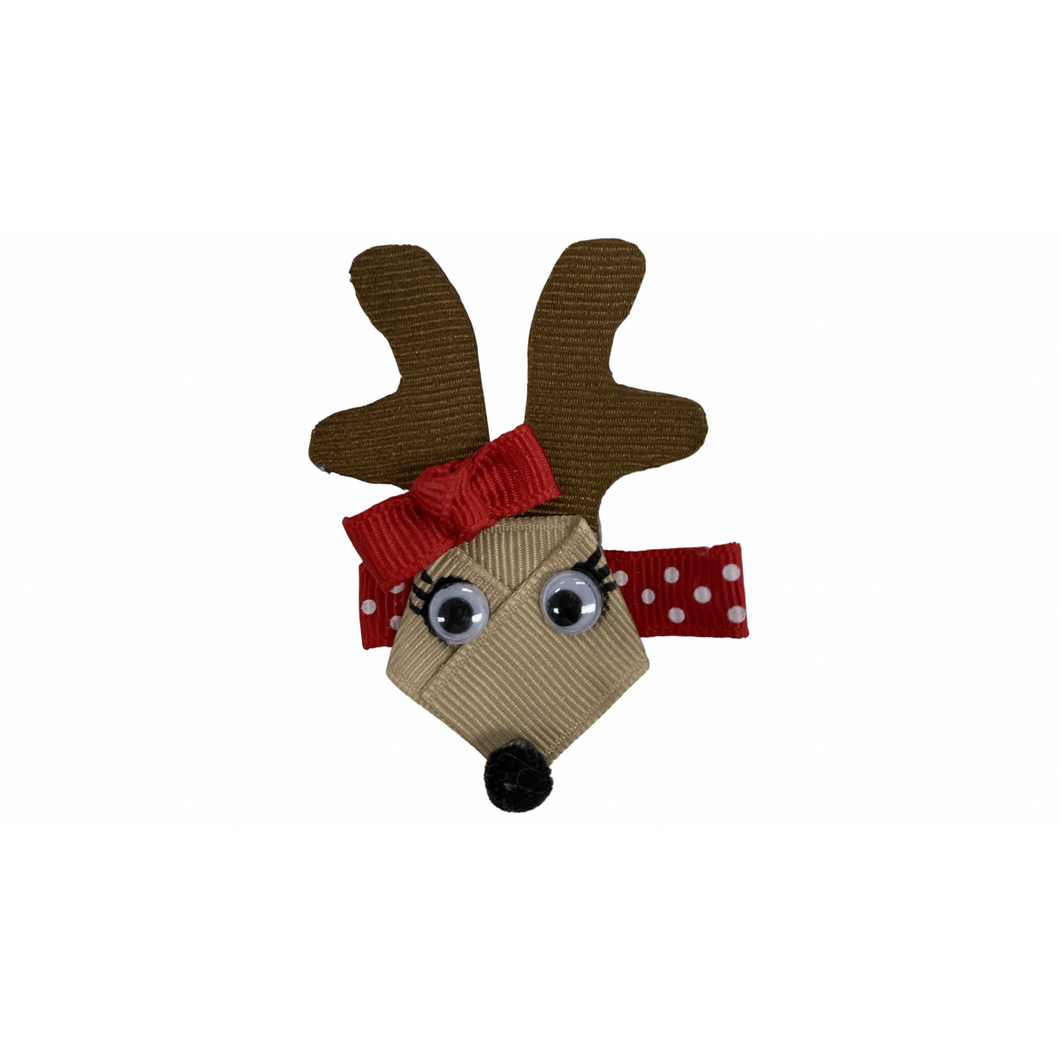 Reindeer Face Hair Clip