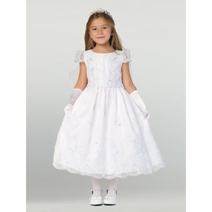First Communion- Embroidered Organza w/ Sequins