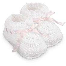 Load image into Gallery viewer, Crochet Bootie w/ Ribbon
