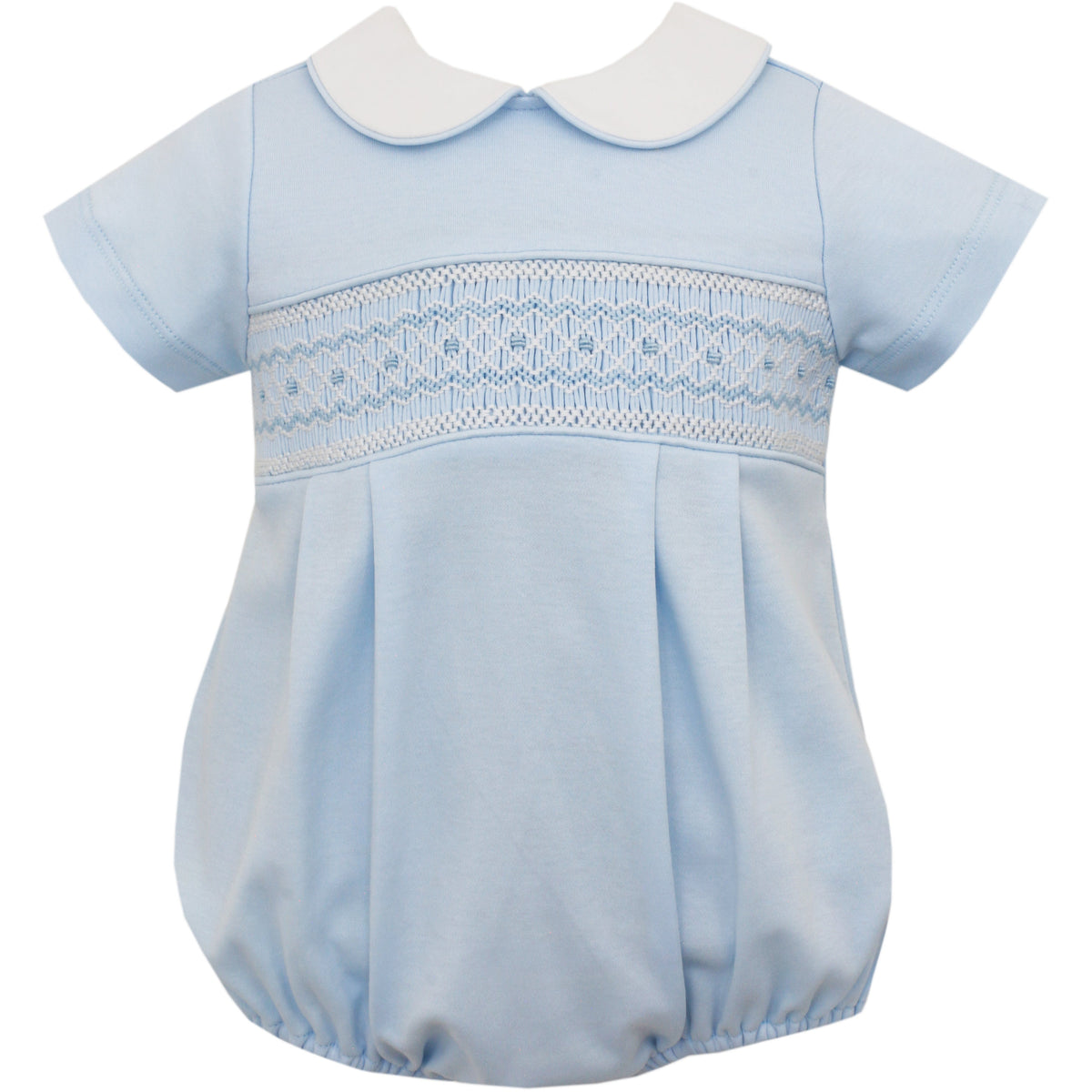 Luli & Me Baby Boys Pintucks Bubble - Blue main image 1