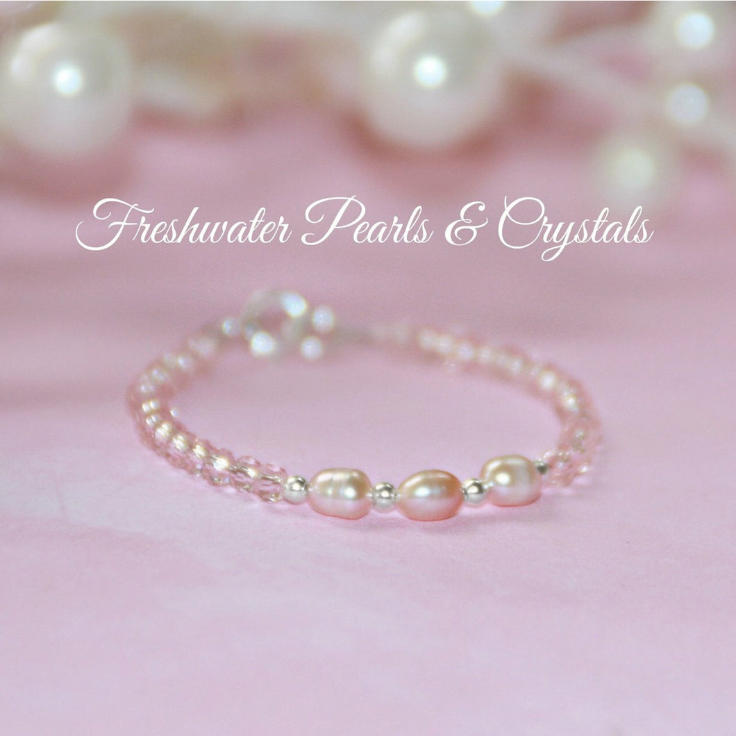 Freshwater Pearls & Crystals Sweet Bracelet