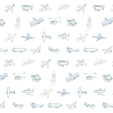 Load image into Gallery viewer, Airplanes Organic Cotton Footie