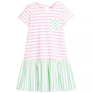 Pink & Green Stripe Isabel Dress