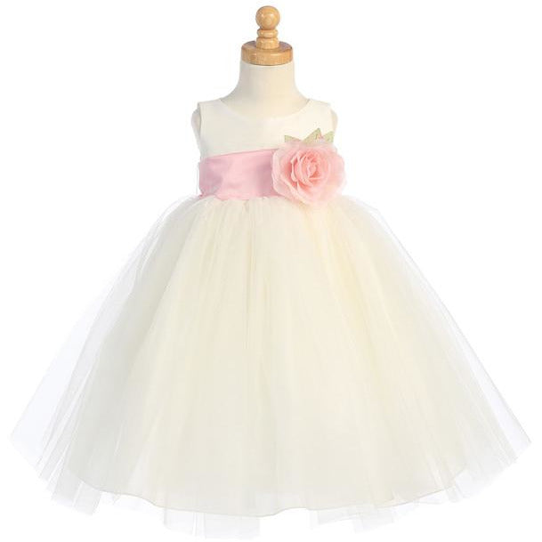 Poly Silk & Tulle Dress