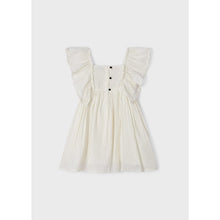 Load image into Gallery viewer, Embroidered Motif Ruffled Dress in Cream
