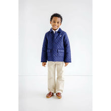 Load image into Gallery viewer, Caldwell Quilted Coat- Nantucket Navy/ Palmetto Pearl
