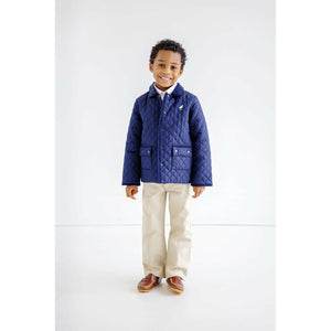 Caldwell Quilted Coat- Nantucket Navy/ Palmetto Pearl