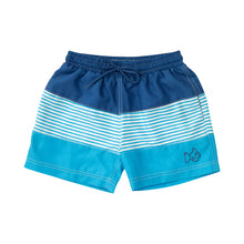 Load image into Gallery viewer, Swim Cap Blue Boogie Board Colorblock Swim Trunk