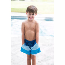 Load image into Gallery viewer, Swim Cap Blue Boogie Board Colorblock Swim Trunk