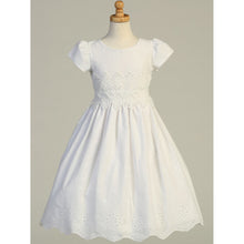Load image into Gallery viewer, First Communion Dress - Cotton Eyelet
