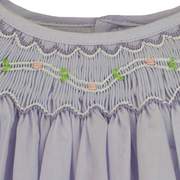 Load image into Gallery viewer, Smocked Daygown w/ Viole Insert