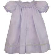 Load image into Gallery viewer, Smocked Daygown w/ Viole Insert
