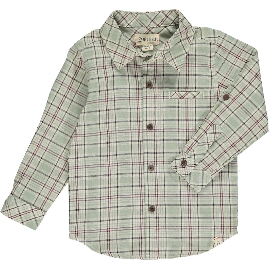 Green/ Navy Plaid Atwood Woven Shirt