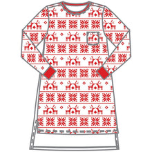 Load image into Gallery viewer, Baby Fair Isle Red Nightdress
