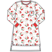 Load image into Gallery viewer, Winking Santa Print Red Nightdress
