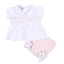 Load image into Gallery viewer, Abby &amp; Alex Smocked Collared Ruffle Diaper Cover Set
