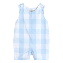 Load image into Gallery viewer, Large Check Blue Gingham Shortall

