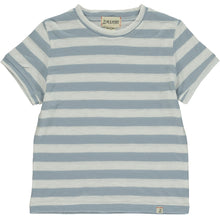 Load image into Gallery viewer, Grey &amp; White Stripe Camber Tee

