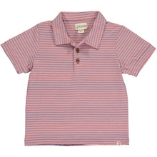 Load image into Gallery viewer, Pink &amp; Royal Stripe Flagstaff Polo
