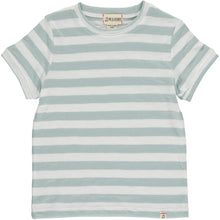 Load image into Gallery viewer, Sage &amp; White Stripe Camber Tee
