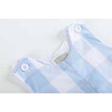 Load image into Gallery viewer, Large Check Blue Gingham Shortall
