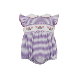 Daisies Angel Wing Bubble- Lilac Stripe