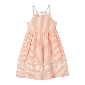 Strappy Summer Dress in Pink with Fish