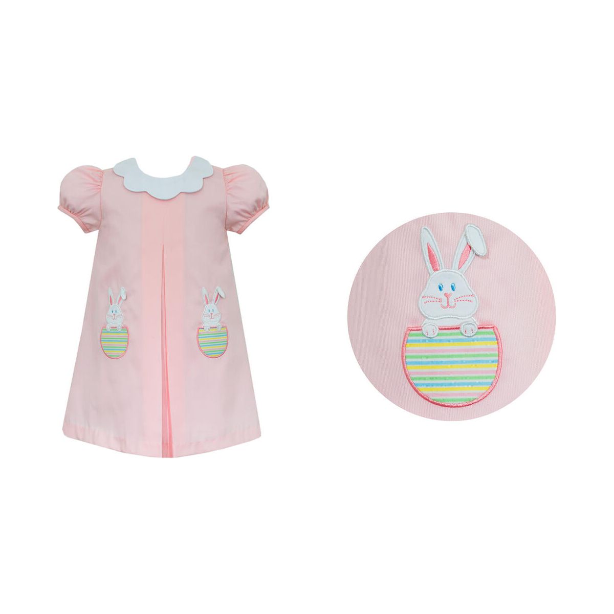 infant pink easter dress Pink with Easter Bunnies Dress
