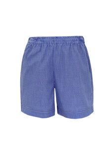Flag Gingham Boy Shorts in Royal Blue