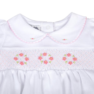 Lilly and Logan Pink Smocked Pant Set