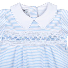 Load image into Gallery viewer, Lilly and Logan Blue Smocked Playsuit
