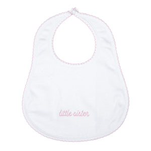Little Sister Embroidered Bib