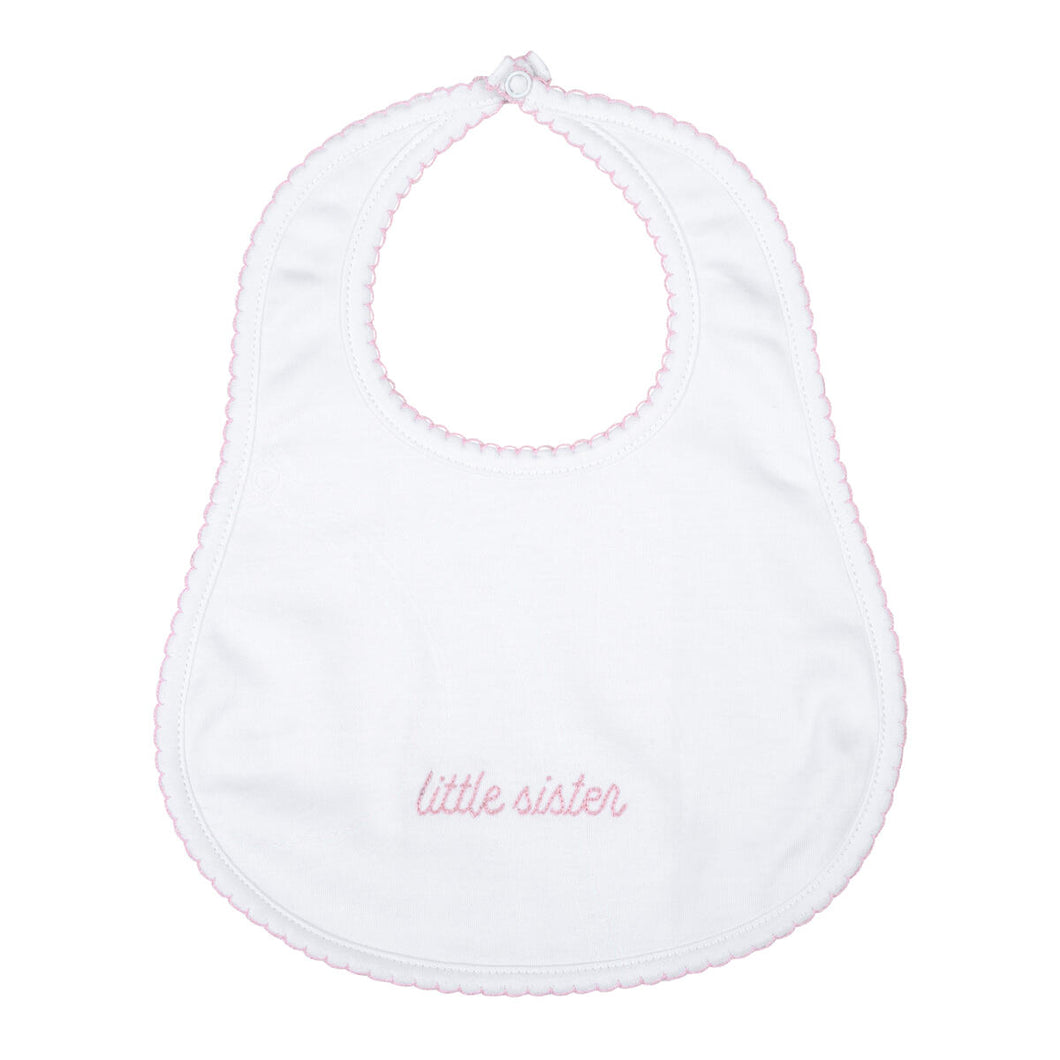 Little Sister Embroidered Bib